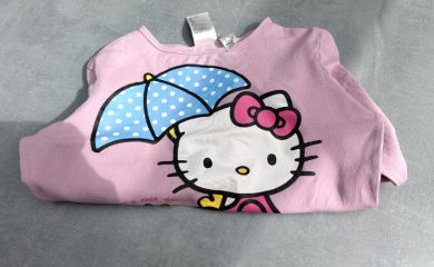 rosa Kindershirt mit Katze